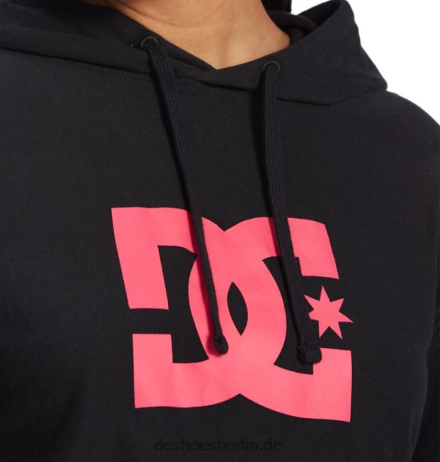 Kurz geschnittener DC-Hoodie für Damen 2DC Shoes schwarz/fuchsia 486FT504