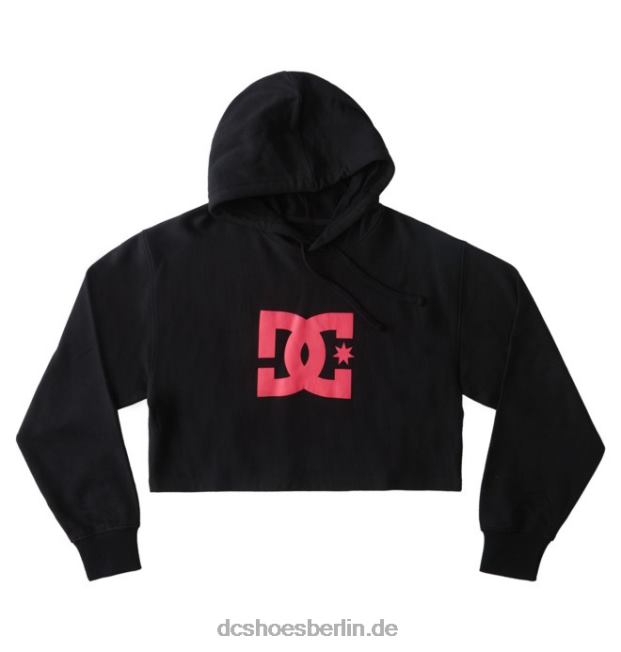 Kurz geschnittener DC-Hoodie für Damen 2DC Shoes schwarz/fuchsia 486FT504