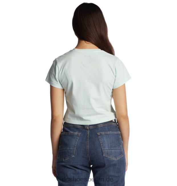 geernteter Baby-T - Shirt der DC-Sternfüllung der FrauenDC Shoes Iced Aqua Acid Wash 486FT486