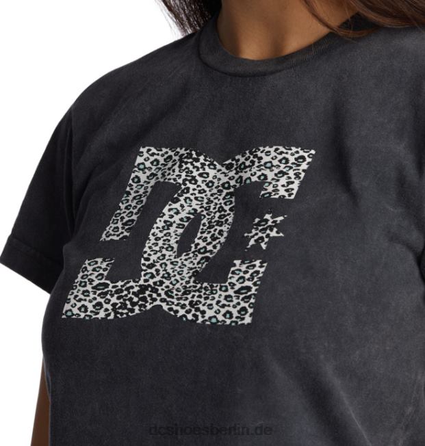 geernteter Baby-T - Shirt der DC-Sternfüllung der FrauenDC Shoes schwarze Säure 486FT485