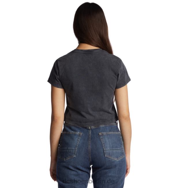 geernteter Baby-T - Shirt der DC-Sternfüllung der FrauenDC Shoes schwarze Säure 486FT485