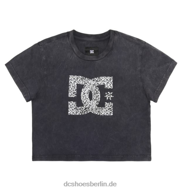 geernteter Baby-T - Shirt der DC-Sternfüllung der FrauenDC Shoes schwarze Säure 486FT485