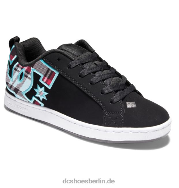 Graffik-Schuhe für DamenDC Shoes schwarz/c blau kariert 486FT460