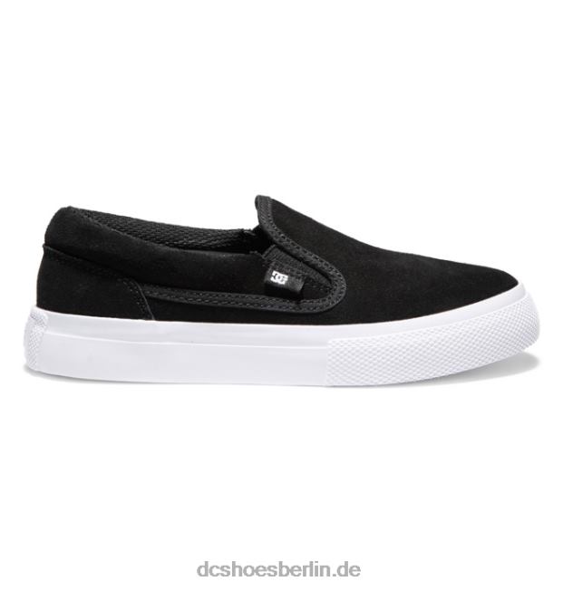 manuelle Slip-On-Wildlederschuhe für KinderDC Shoes Schwarz-Weiss 486FT509