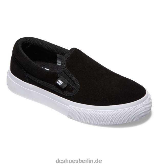 manuelle Slip-On-Wildlederschuhe für KinderDC Shoes Schwarz-Weiss 486FT509