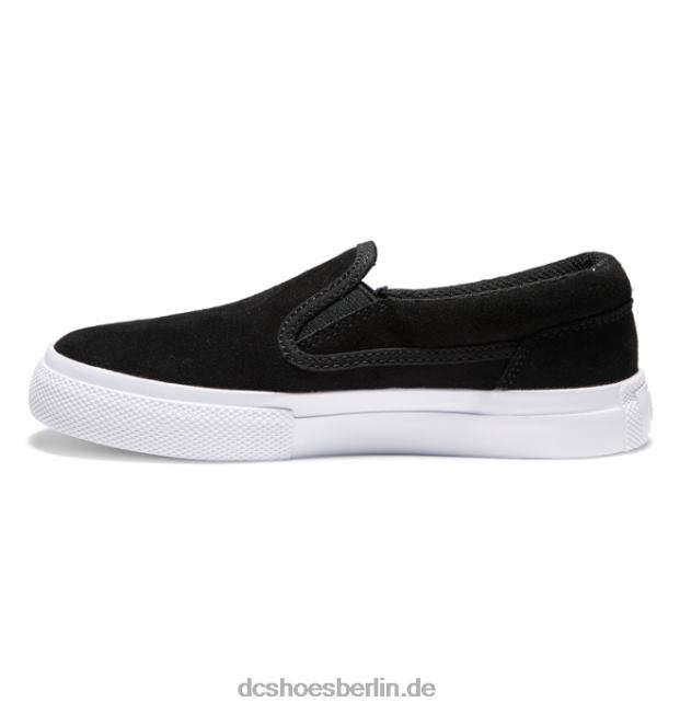 manuelle Slip-On-Wildlederschuhe für KinderDC Shoes Schwarz-Weiss 486FT509