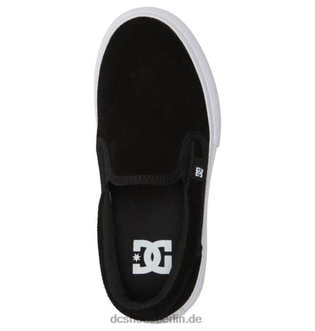 manuelle Slip-On-Wildlederschuhe für KinderDC Shoes Schwarz-Weiss 486FT509