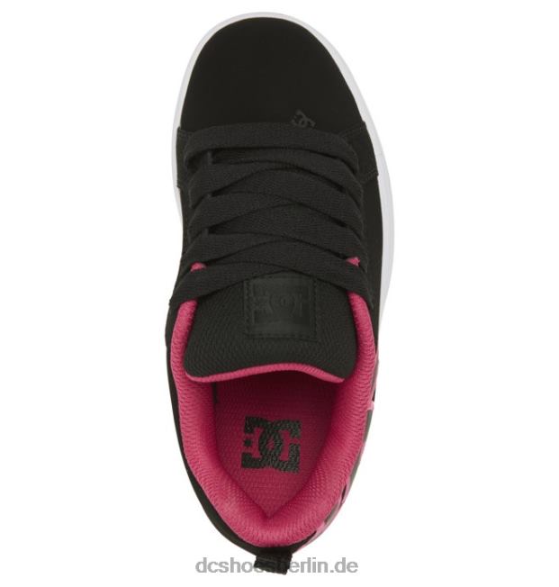 Graffik-Pumps für KinderDC Shoes schwarz/rosa Schablone 486FT544