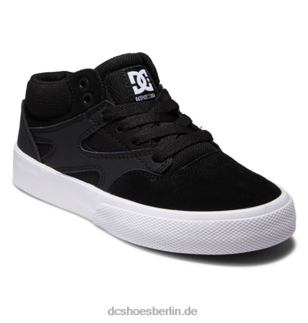 Kalis Vulc Mid Mid-Top-Schuhe für KinderDC Shoes Schwarz-Weiss 486FT516