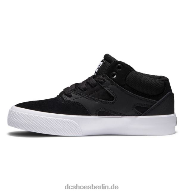 Kalis Vulc Mid Mid-Top-Schuhe für KinderDC Shoes Schwarz-Weiss 486FT516