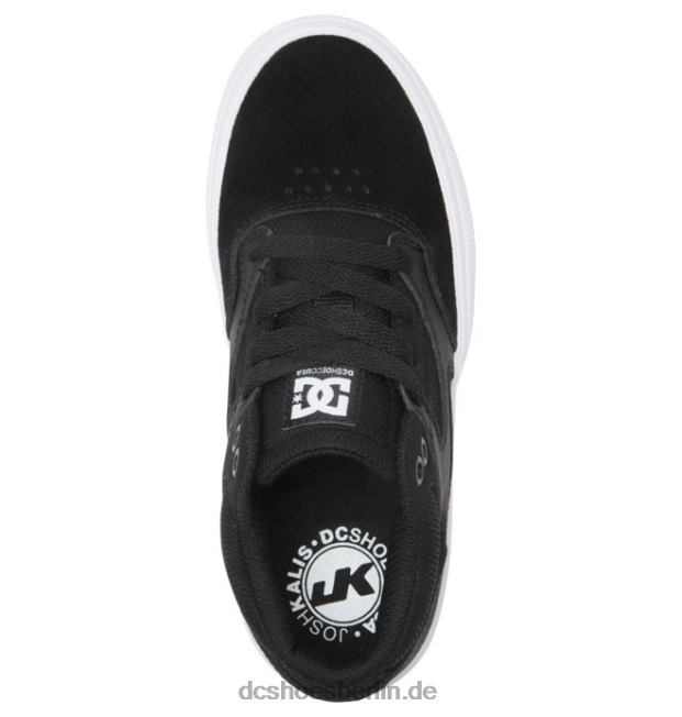 Kalis Vulc Mid Mid-Top-Schuhe für KinderDC Shoes Schwarz-Weiss 486FT516