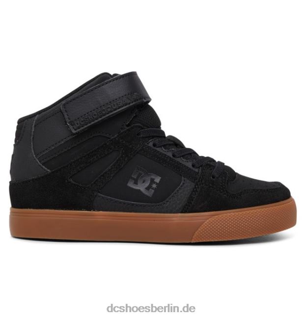 High-Top-Schuhe aus reiner hochelastischer Spitze für KinderDC Shoes schwarz/gummi 486FT546