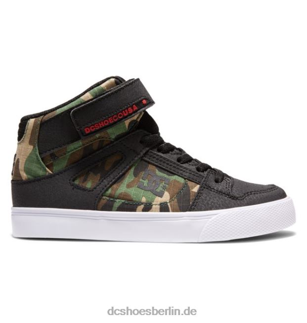High-Top-Schuhe aus reiner hochelastischer Spitze für KinderDC Shoes schwarze Tarnung 486FT542