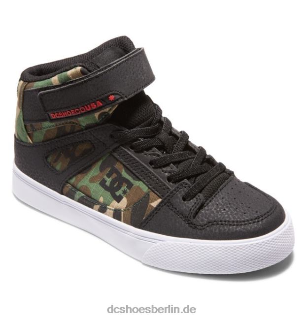 High-Top-Schuhe aus reiner hochelastischer Spitze für KinderDC Shoes schwarze Tarnung 486FT542