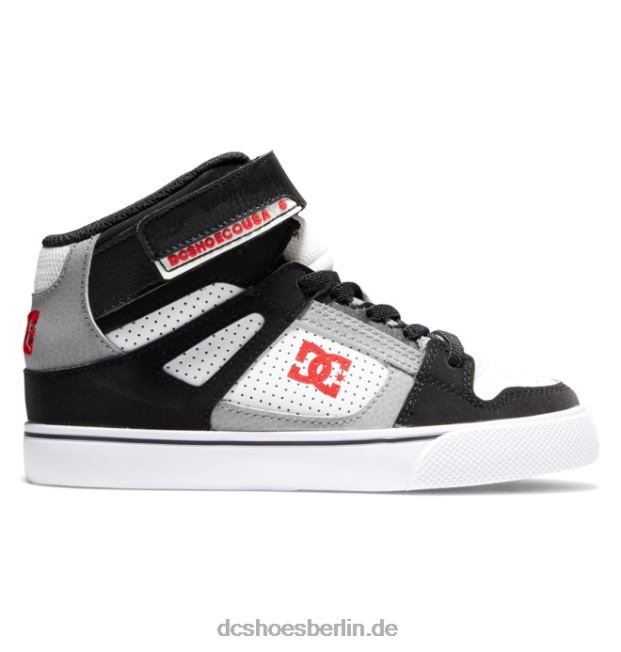 High-Top-Schuhe aus reiner hochelastischer Spitze für KinderDC Shoes weiß/schwarz/rot 486FT524