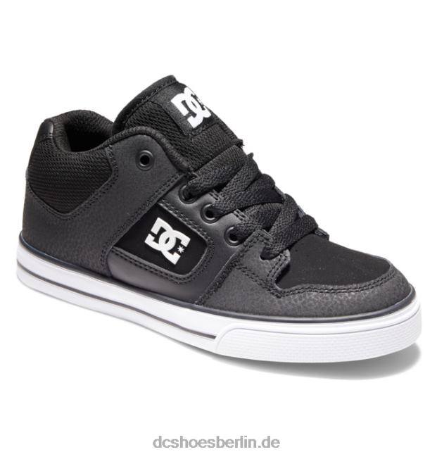 Pure Mid Mid-Top-Schuhe für KinderDC Shoes Schwarz-Weiss 486FT556