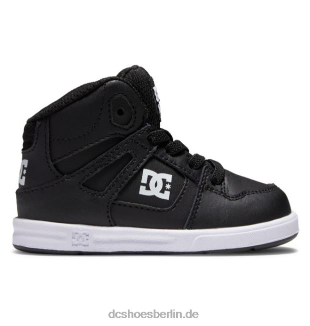 reine hallo hohe Schuhe des KleinkindesDC Shoes Schwarz-Weiss 486FT547