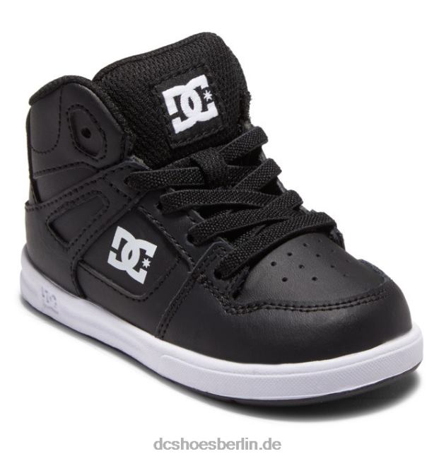 reine hallo hohe Schuhe des KleinkindesDC Shoes Schwarz-Weiss 486FT547