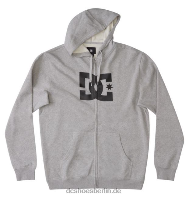 DC Star-Hoodie mit Reißverschluss für HerrenDC Shoes grau meliert 486FT399
