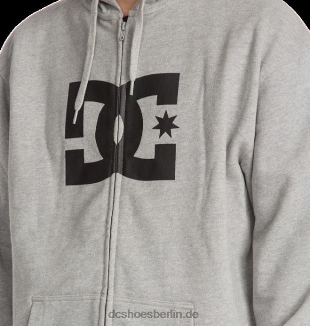 DC Star-Hoodie mit Reißverschluss für HerrenDC Shoes grau meliert 486FT399