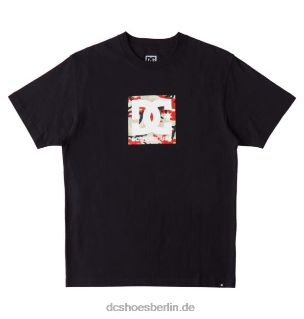 DC-Quadrat-Sternfüllungst-shirt der MännerDC Shoes schwarz/feuertarn 486FT124