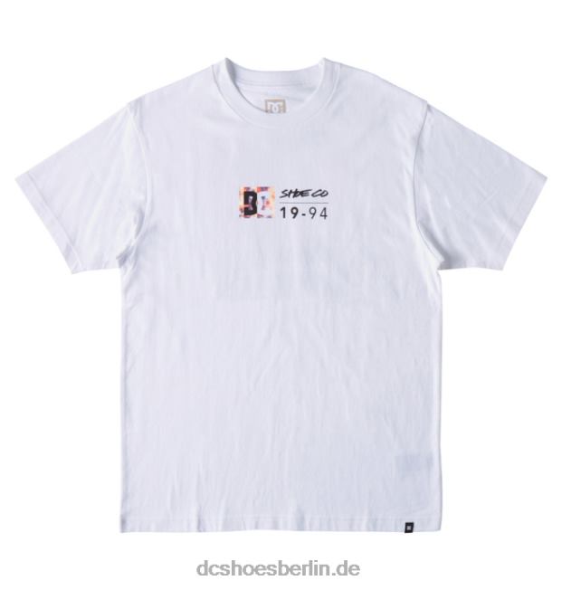 DC-Split-Stern-T-Shirt der MännerDC Shoes weißer/warmer Eisfarbstoff 486FT129