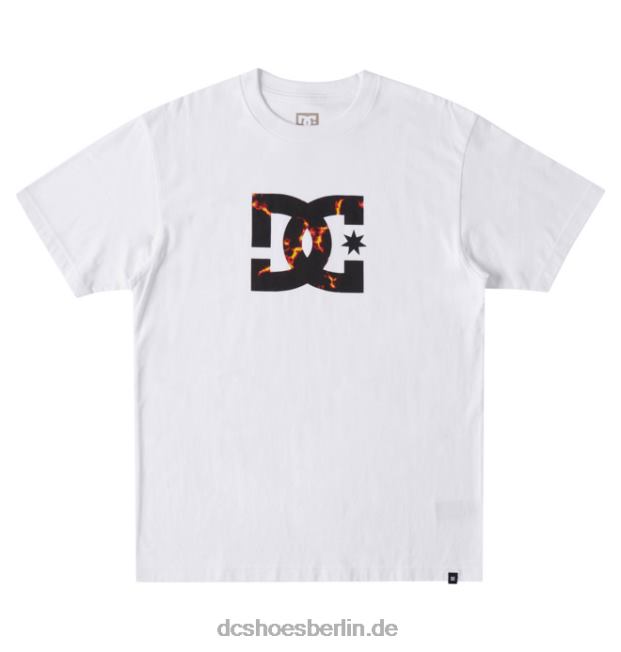 Erbe-T - Shirt der DC-Sternfüllung der MännerDC Shoes weißes Feuer 486FT77