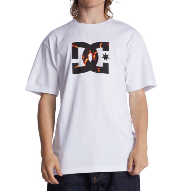 Erbe-T - Shirt der DC-Sternfüllung der MännerDC Shoes weißes Feuer 486FT77