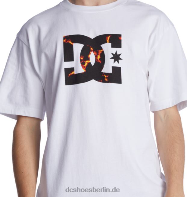 Erbe-T - Shirt der DC-Sternfüllung der MännerDC Shoes weißes Feuer 486FT77