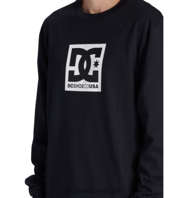 Langärmliges DC-Square-Stern-T-Shirt für HerrenDC Shoes Schwarz 486FT416