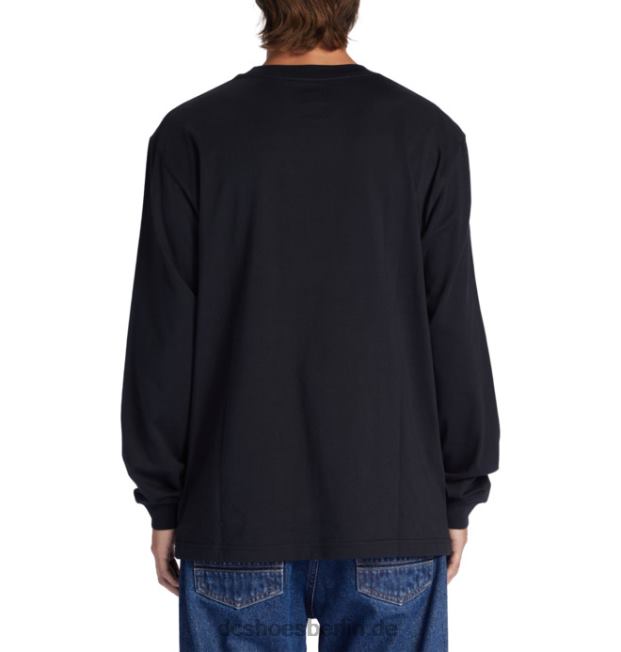 Langärmliges DC-Square-Stern-T-Shirt für HerrenDC Shoes Schwarz 486FT416
