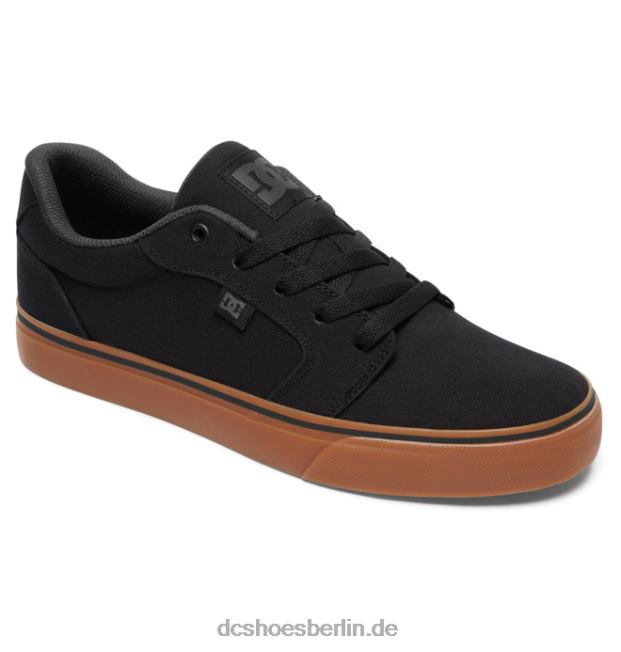 Amboss-Segeltuchschuhe für HerrenDC Shoes schwarz/gummi 486FT160