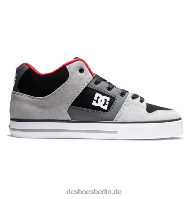 reine mittelhohe HerrenschuheDC Shoes schwarz/grau/rot 486FT285