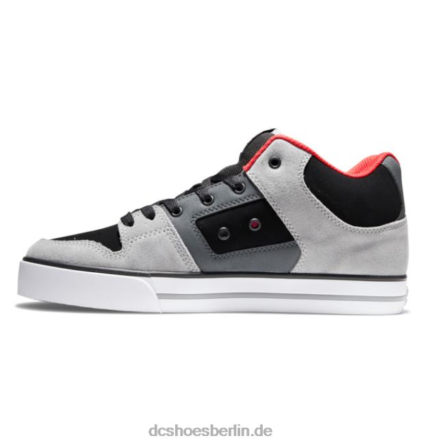 reine mittelhohe HerrenschuheDC Shoes schwarz/grau/rot 486FT285