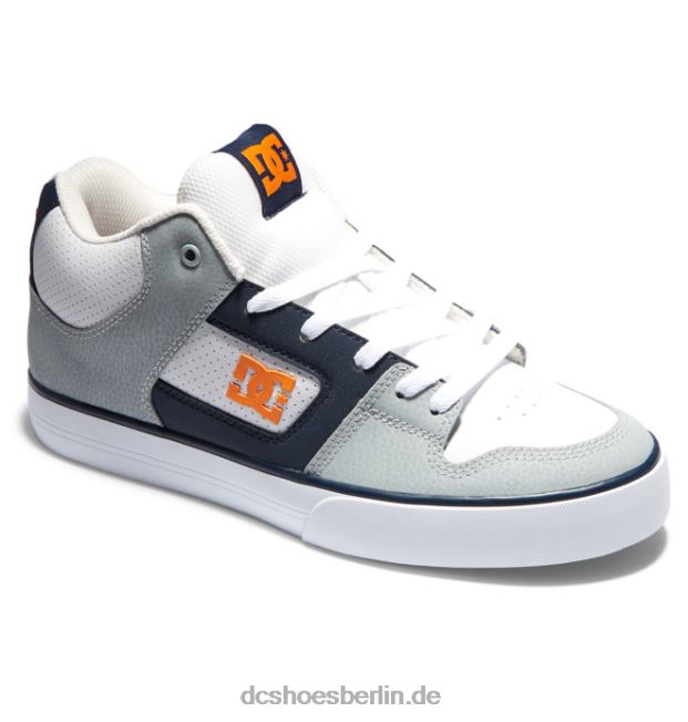 reine mittelhohe HerrenschuheDC Shoes weiß/grau/orange 486FT188
