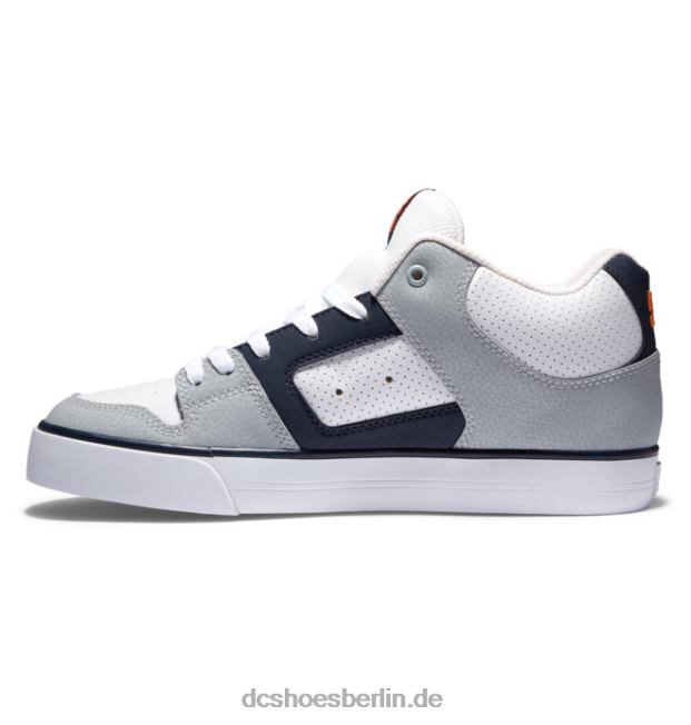 reine mittelhohe HerrenschuheDC Shoes weiß/grau/orange 486FT188