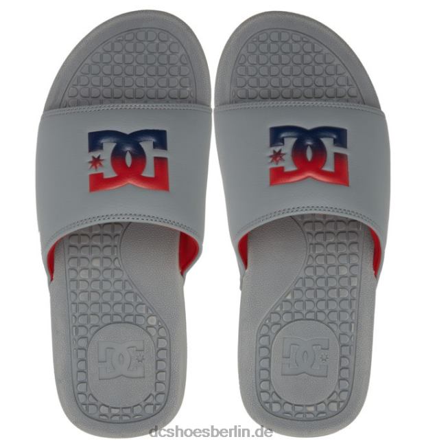 Bolsa-Slides für HerrenDC Shoes grau/rot 486FT331