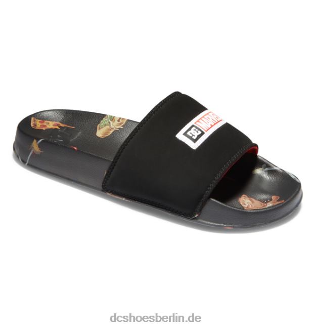 Marvel Deadpool x DC Slides für MännerDC Shoes schwarzer Druck 486FT353