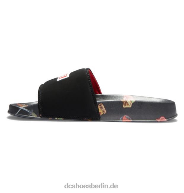Marvel Deadpool x DC Slides für MännerDC Shoes schwarzer Druck 486FT353