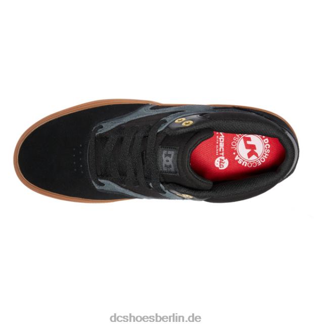 Kalis Vulc Mid-Top-Skateschuhe für HerrenDC Shoes schwarz/gummi 486FT177