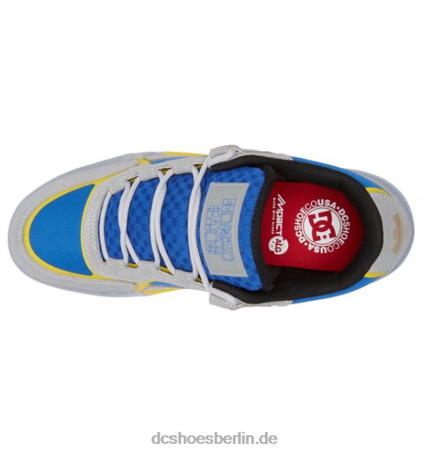 hongo x dc metrische schuhe für herrenDC Shoes grau/blau/gelb 486FT348